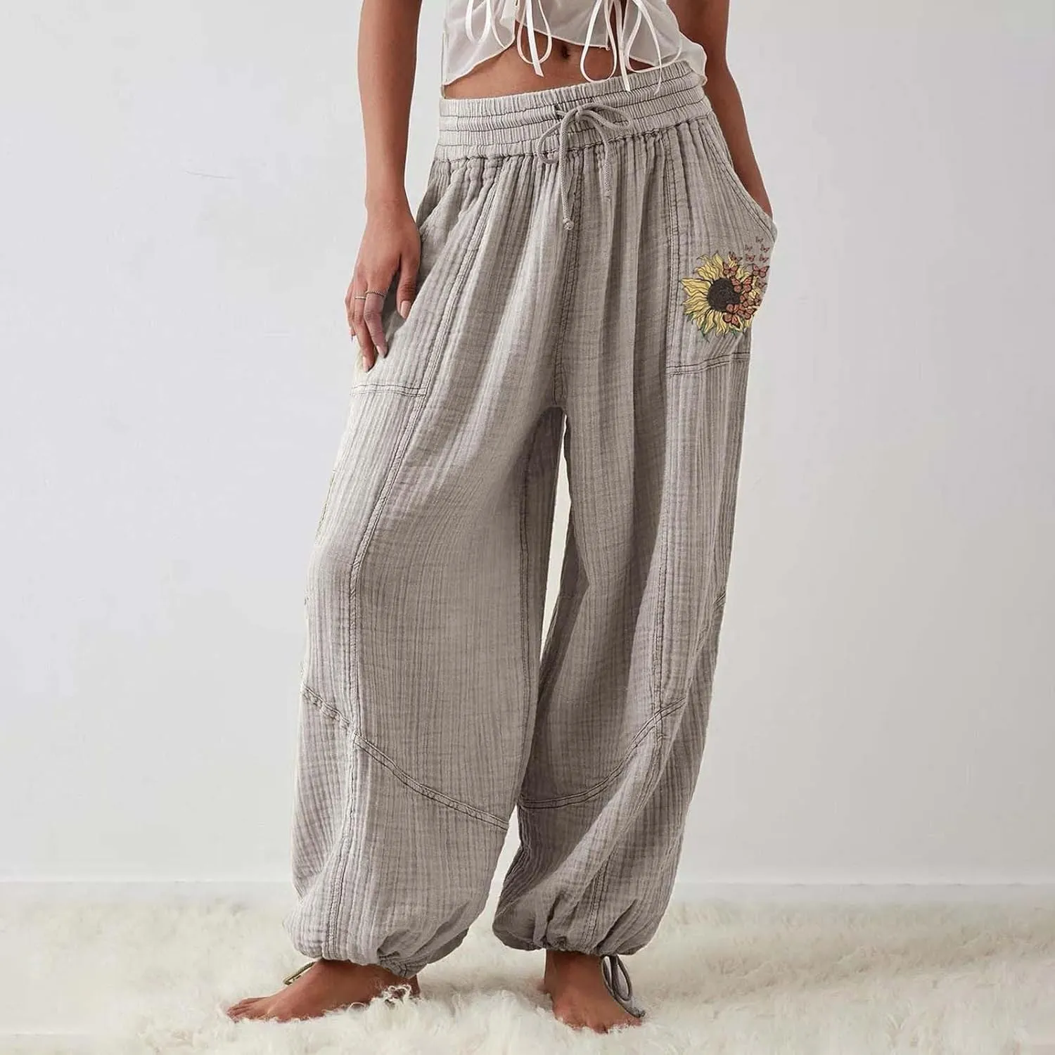 Sweatpants Women Baggy 2024 Pants Workout High Waisted Yoga Pants with Pockets Black Jogger Women Women Pants 2024