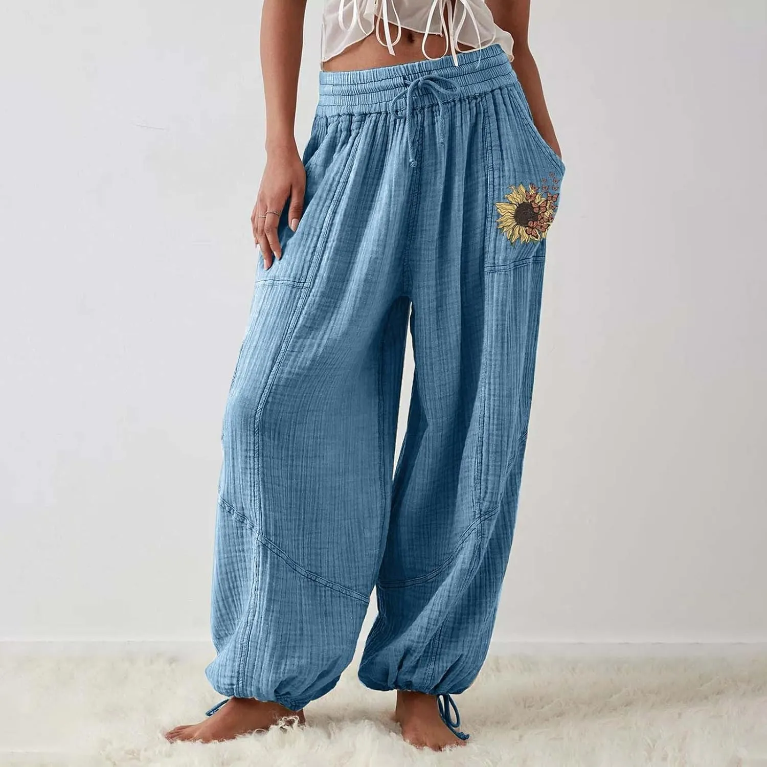 Sweatpants Women Baggy 2024 Pants Workout High Waisted Yoga Pants with Pockets Black Jogger Women Women Pants 2024