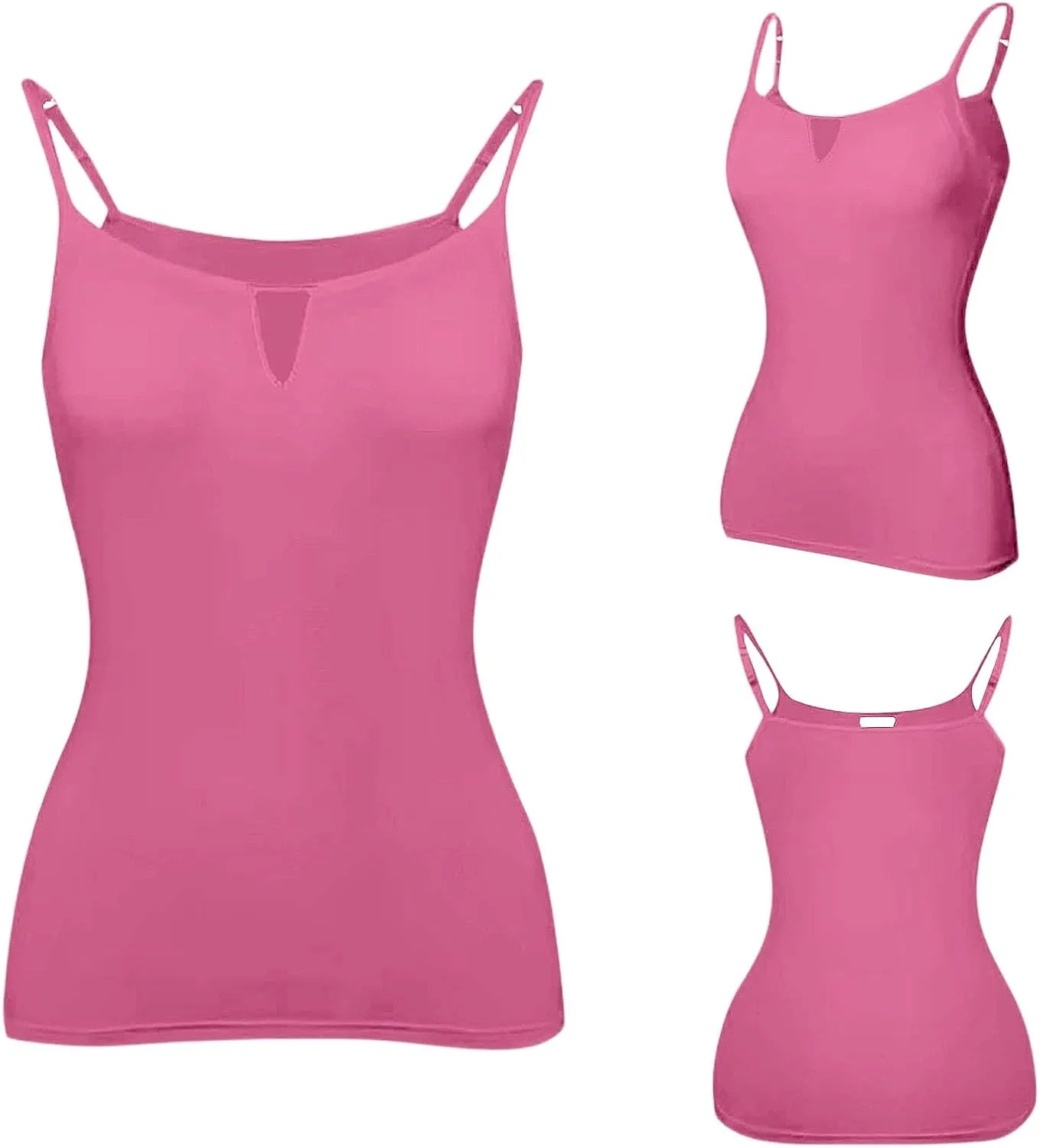 Tank Top for Women 2025 Summer Casual Basic Sleeveless Camisole Tops with Built in Bra Womens Undershirts