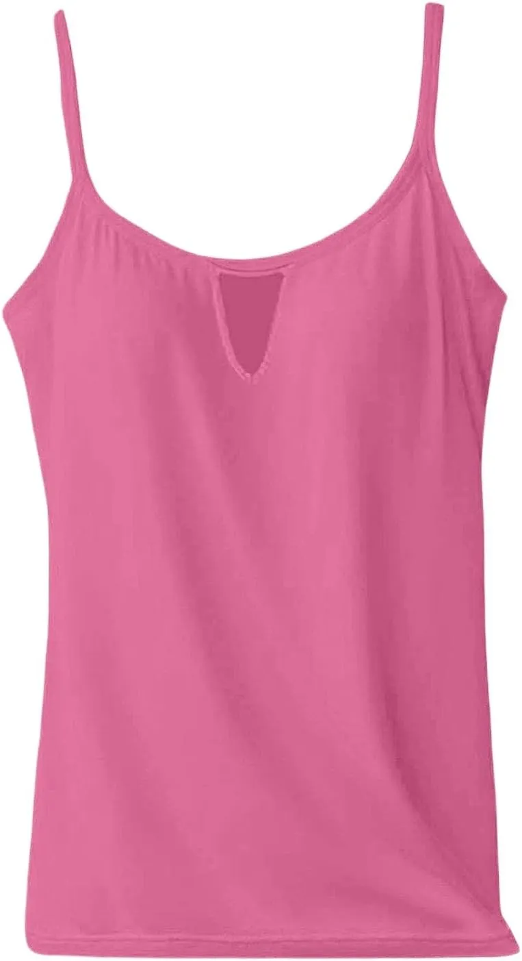 Tank Top for Women 2025 Summer Casual Basic Sleeveless Camisole Tops with Built in Bra Womens Undershirts