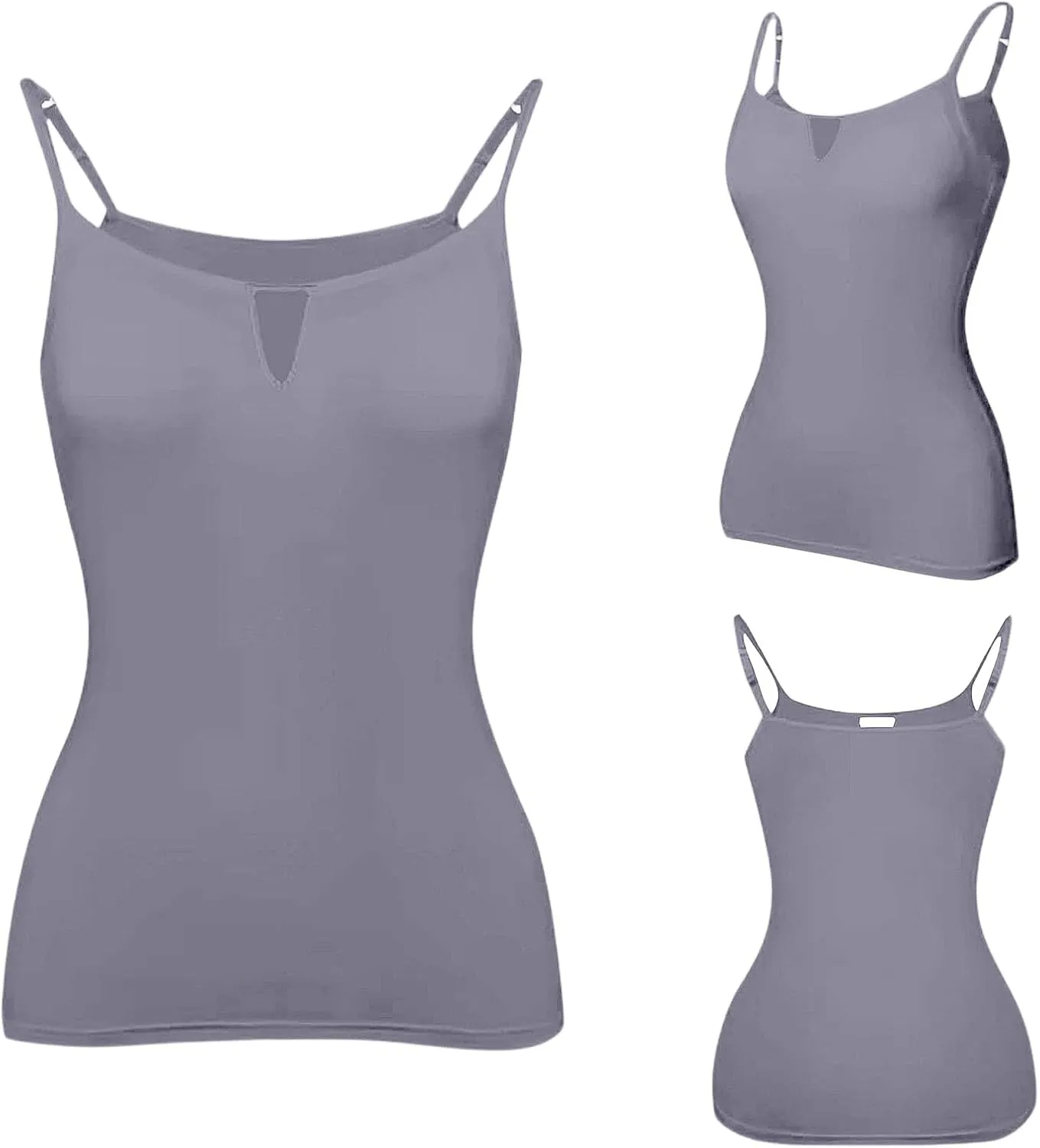 Tank Top for Women 2025 Summer Casual Basic Sleeveless Camisole Tops with Built in Bra Womens Undershirts