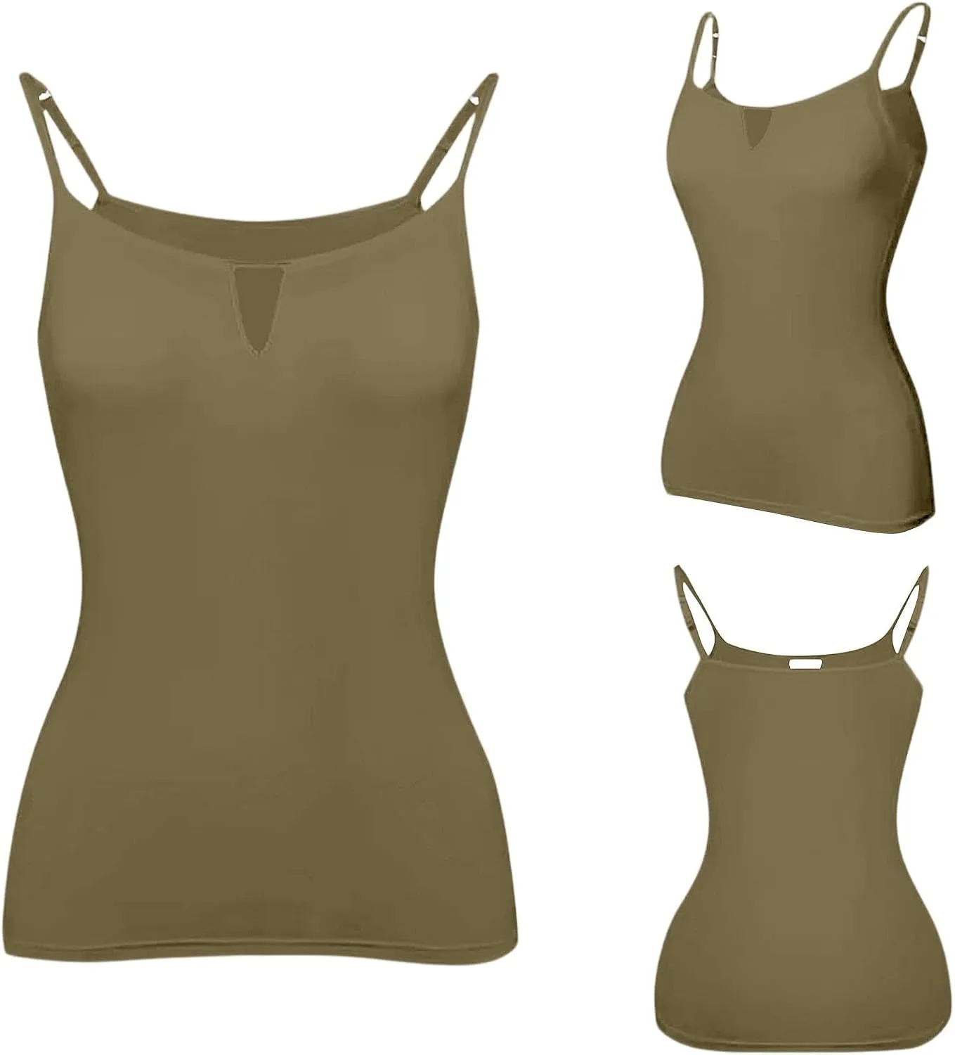 Tank Top for Women 2025 Summer Casual Basic Sleeveless Camisole Tops with Built in Bra Womens Undershirts