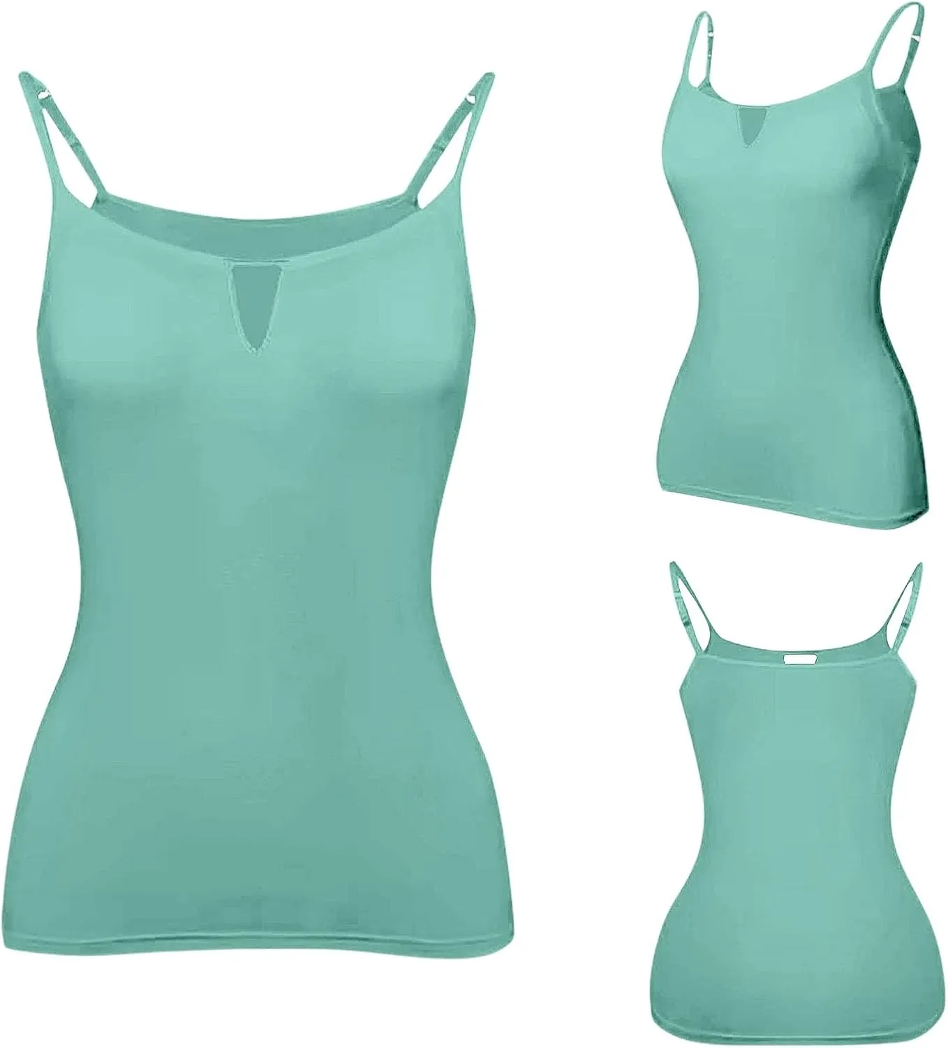 Tank Top for Women 2025 Summer Casual Basic Sleeveless Camisole Tops with Built in Bra Womens Undershirts