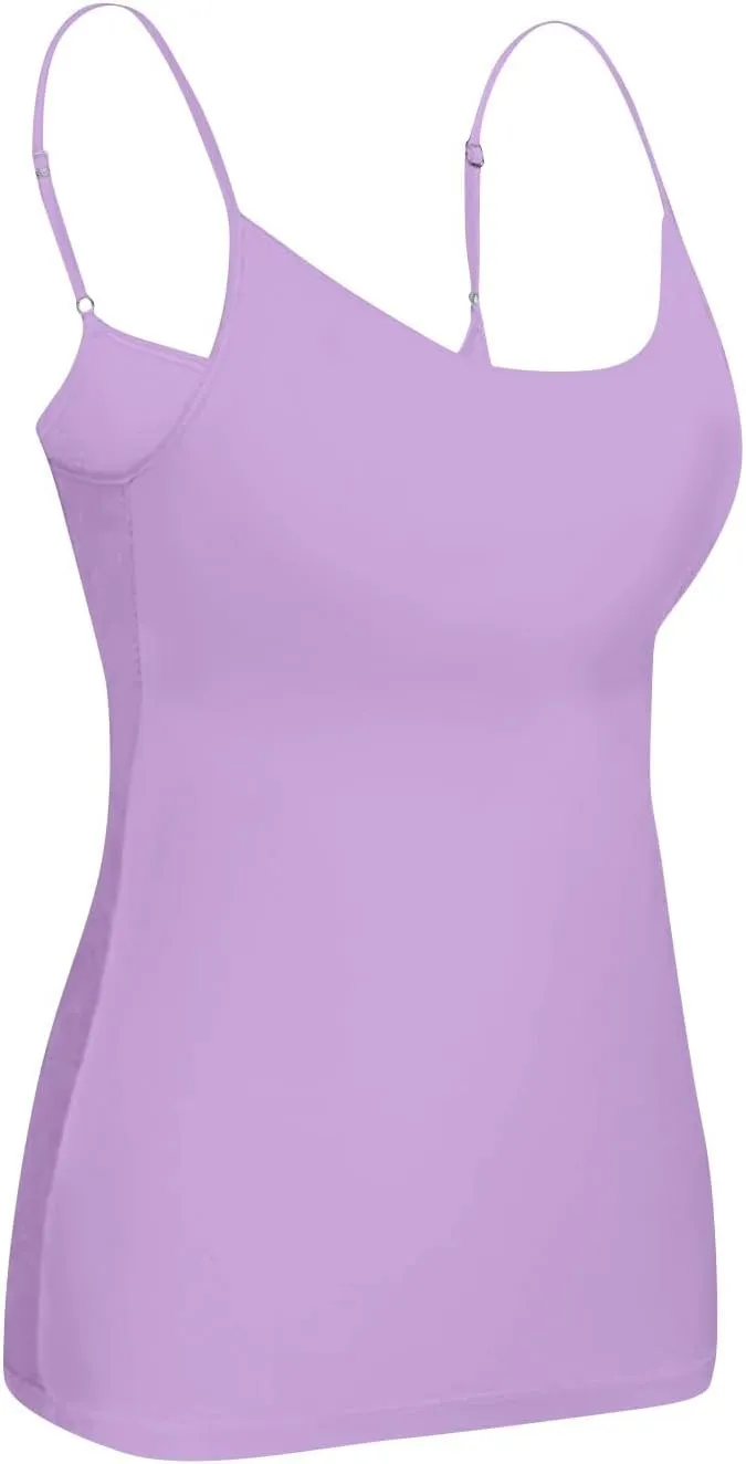 Tank Top with Built in Bra Camisoles for Women for Under Clothes Spaghetti Strap Cami 2025 Summer Clothes