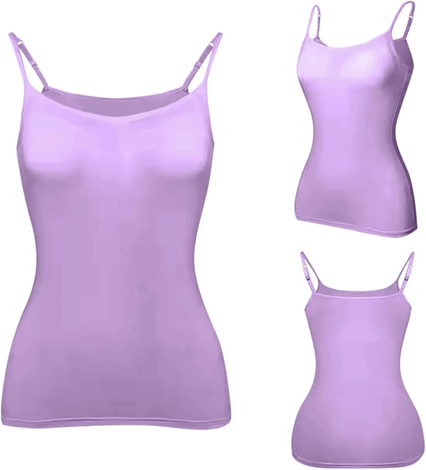 Tank Top with Built in Bra Camisoles for Women for Under Clothes Spaghetti Strap Cami 2025 Summer Clothes