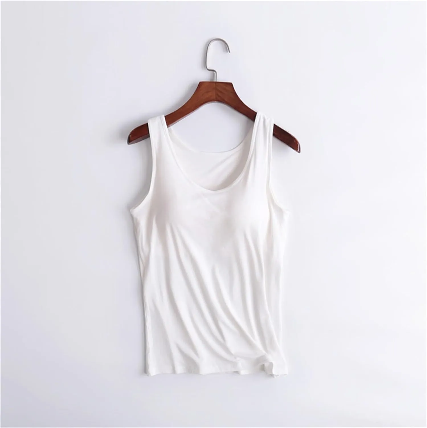 Tank Top with Built in Bra for Women 2025 Casual Summer Sleeveless Tops Basic Padded Tanktops Workout Yoga Shirts