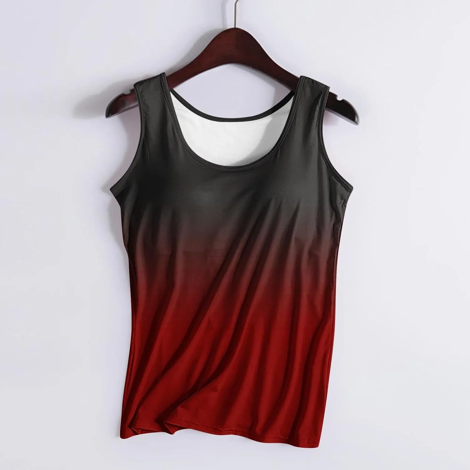 Tank Top with Built in Bra for Women Summer Lightweight Sleeveless Shirts Casual Basic Camisole Undershirts