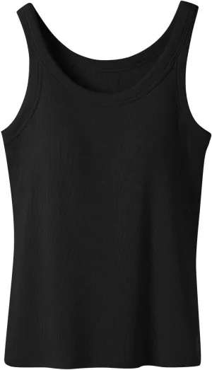 Tank Tops for Women 2025 Bulit in Bra Cotton Summer Workout Yoga Tops Slim Fit Ribbed Sleeveless Basic Tee Camisole