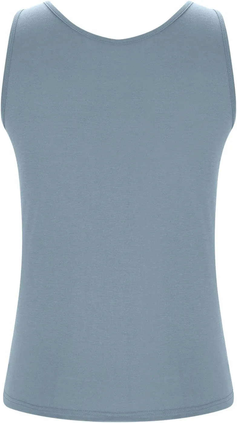 Tank Tops for Women Plus Size Ladies Sleeveless Wider Strap Camisole Tops Built in Padded Casual Workout Basic Tanks