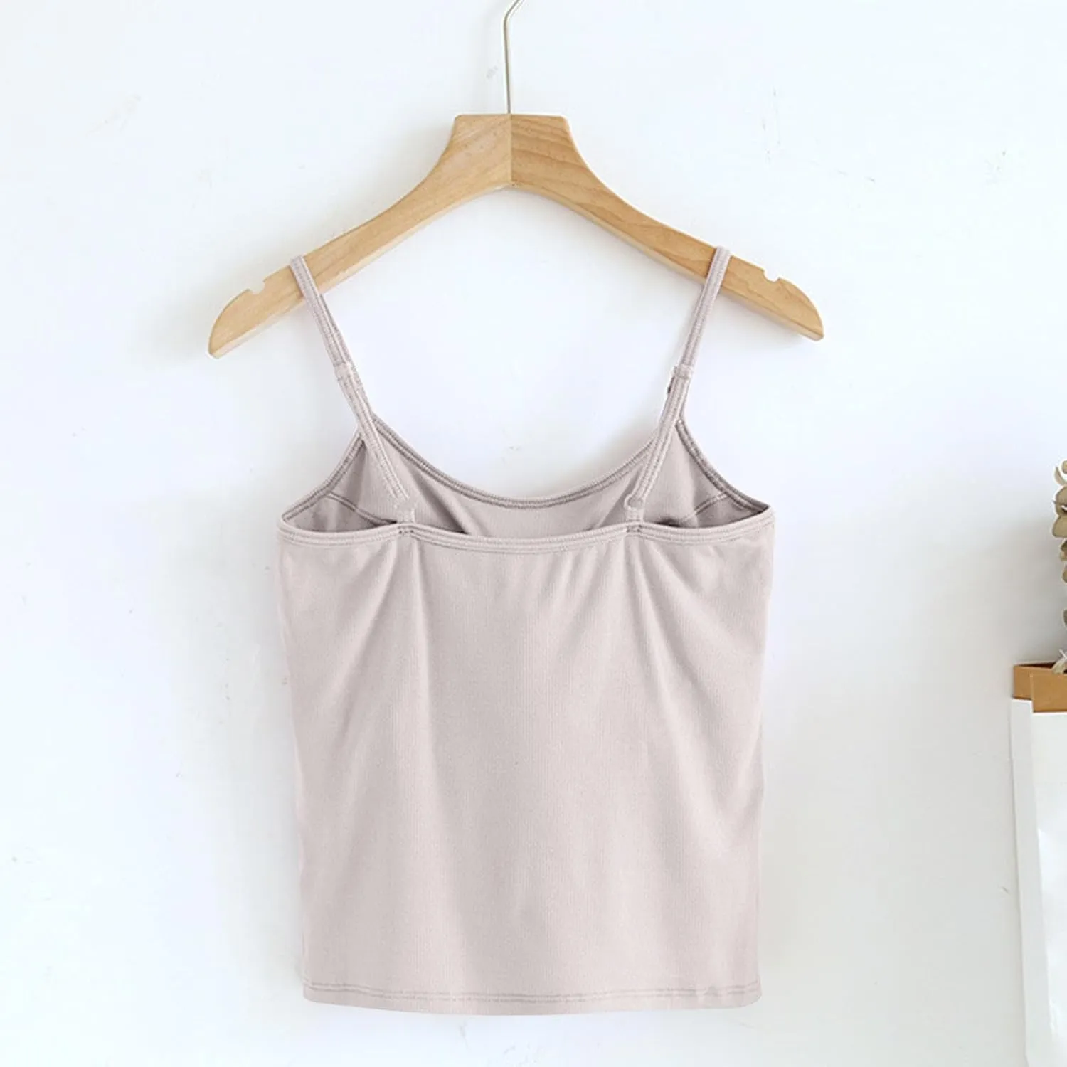 Tank Tops with Built in Bra for Women Ribbed Knit Solid Basic Padded Sport Bras Regular Fit Stretch Workout Camisole