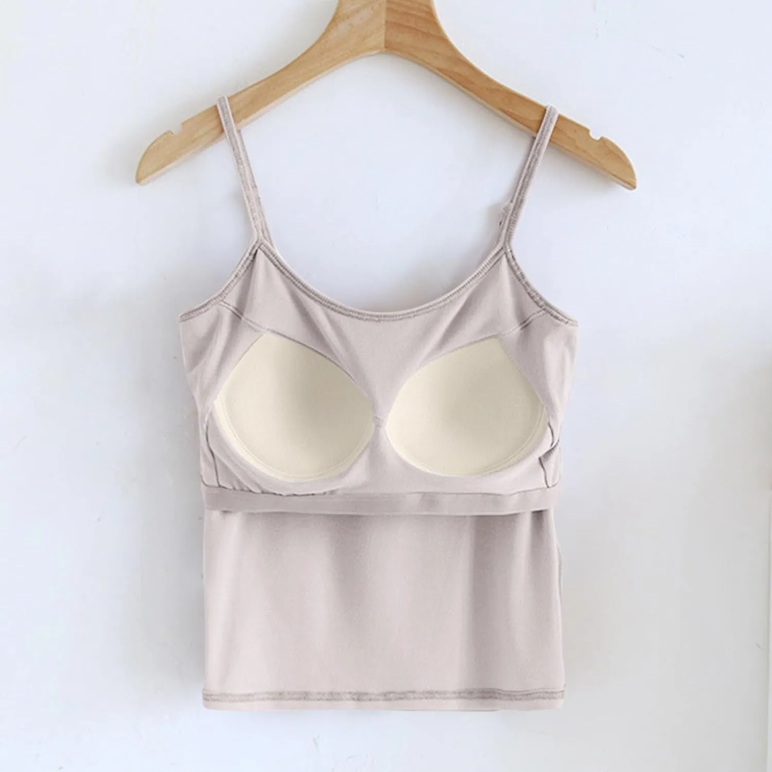 Tank Tops with Built in Bra for Women Ribbed Knit Solid Basic Padded Sport Bras Regular Fit Stretch Workout Camisole