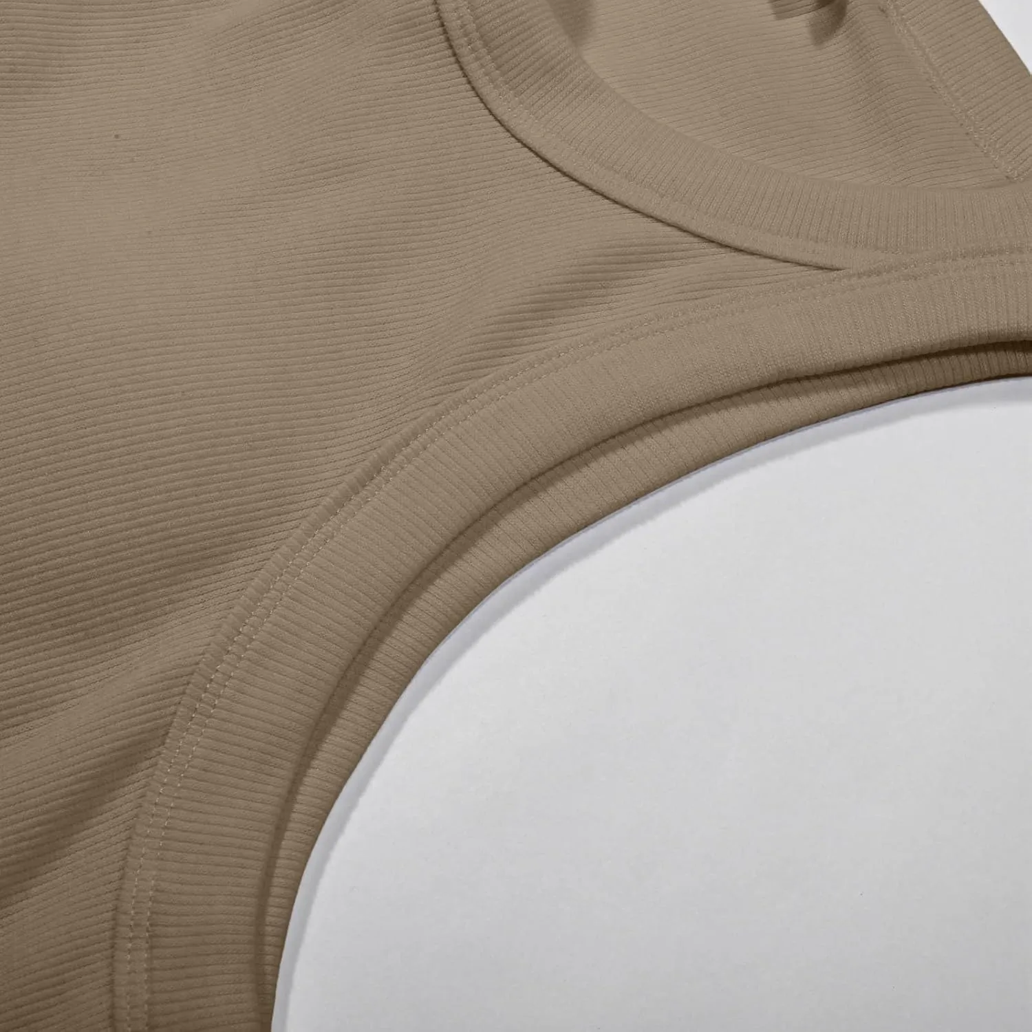 Tank Tops with Built in Bras Round Neck Ribbed Tank Top with Bra Pads Loose Casual Workout Tank Tops for Women