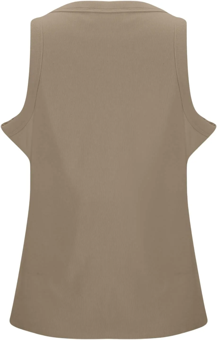Tank Tops with Built in Bras Round Neck Ribbed Tank Top with Bra Pads Loose Casual Workout Tank Tops for Women