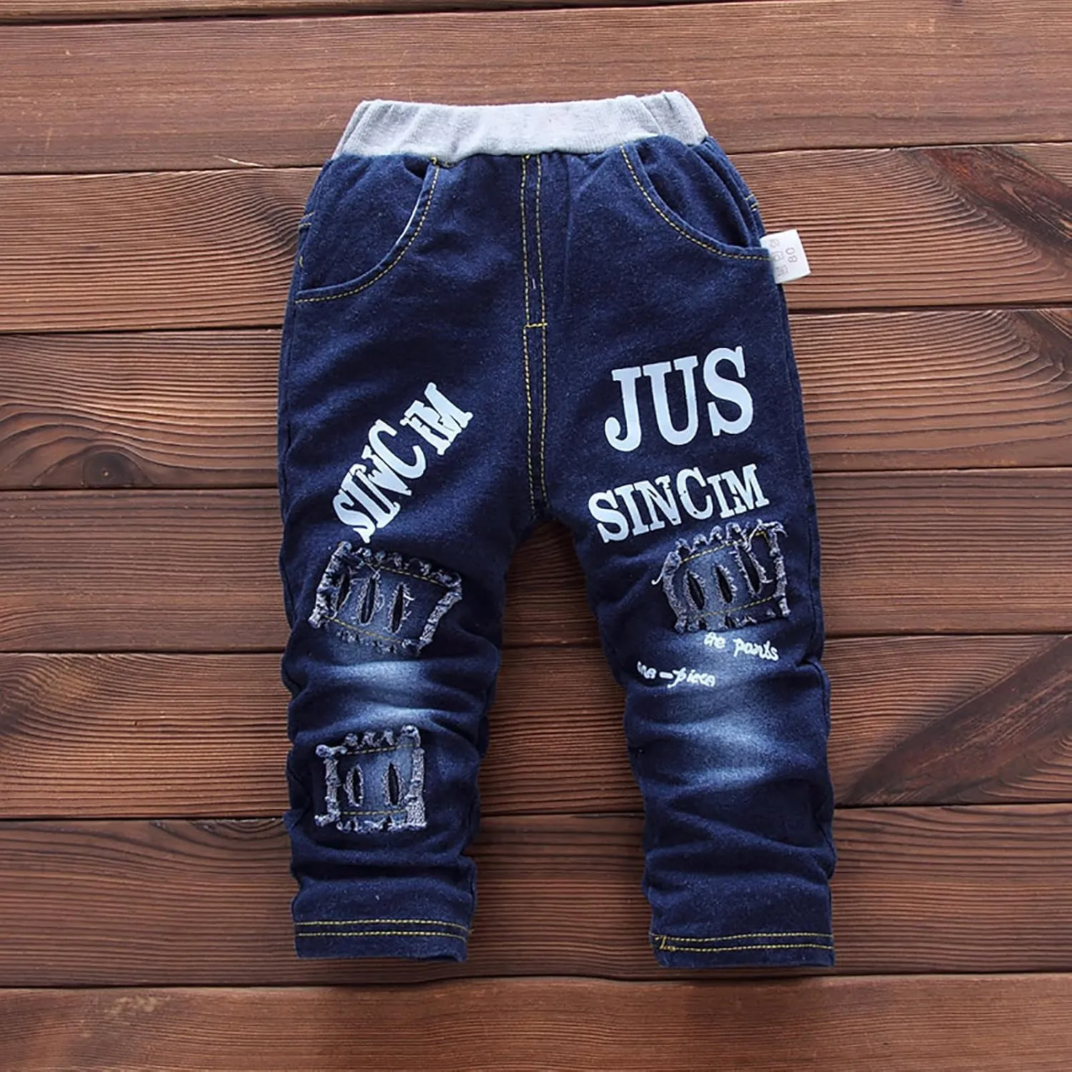 Toddle Boy's Denim Sets Button Front Jacket And Pants Suits Fall Summer Stars Letter Print Stylish Outfits Set