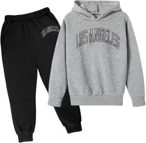 Toddler Boy's Sets Hooded Pullover And Jogger Sweatpants Suits Casual Fall Winter Letter Print Tracksuits Outfits