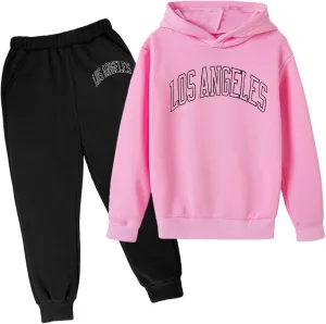 Toddler Boy's Sets Hooded Pullover And Jogger Sweatpants Suits Casual Fall Winter Letter Print Tracksuits Outfits