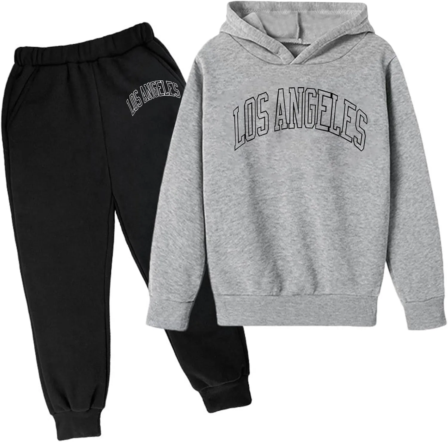 Toddler Boy's Sets Hooded Pullover And Jogger Sweatpants Suits Casual Fall Winter Letter Print Tracksuits Outfits