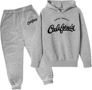 Toddler Boy's Sets Hooded Pullover And Jogger Sweatpants Suits Casual Letter Print Fall Winter Tracksuits Outfits