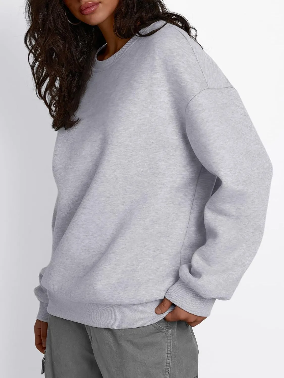 Trendy Queen Women's Winter Fleece Sherpa Lined Sweatshirts 2025 Crewneck Long Sleeve Pullover Hoodies Outfits Clothes