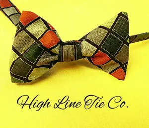 Vintage 100% Silk Self-Tie Bow Tie
