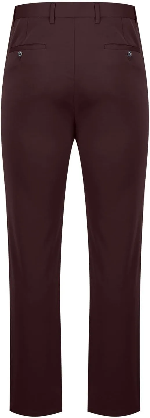 Wide Leg Pants for Men High Waist Straight Leg Zipper Pants Business Casual Pull on Office Work Trousers