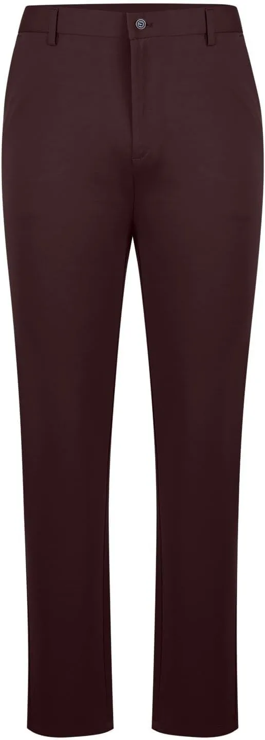 Wide Leg Pants for Men High Waist Straight Leg Zipper Pants Business Casual Pull on Office Work Trousers