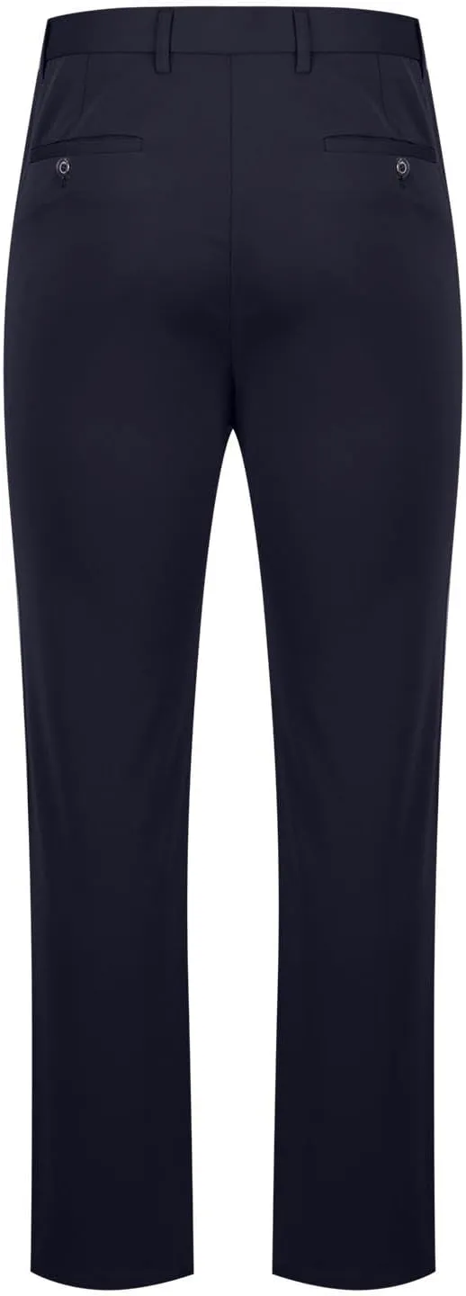 Wide Leg Pants for Men High Waist Straight Leg Zipper Pants Business Casual Pull on Office Work Trousers