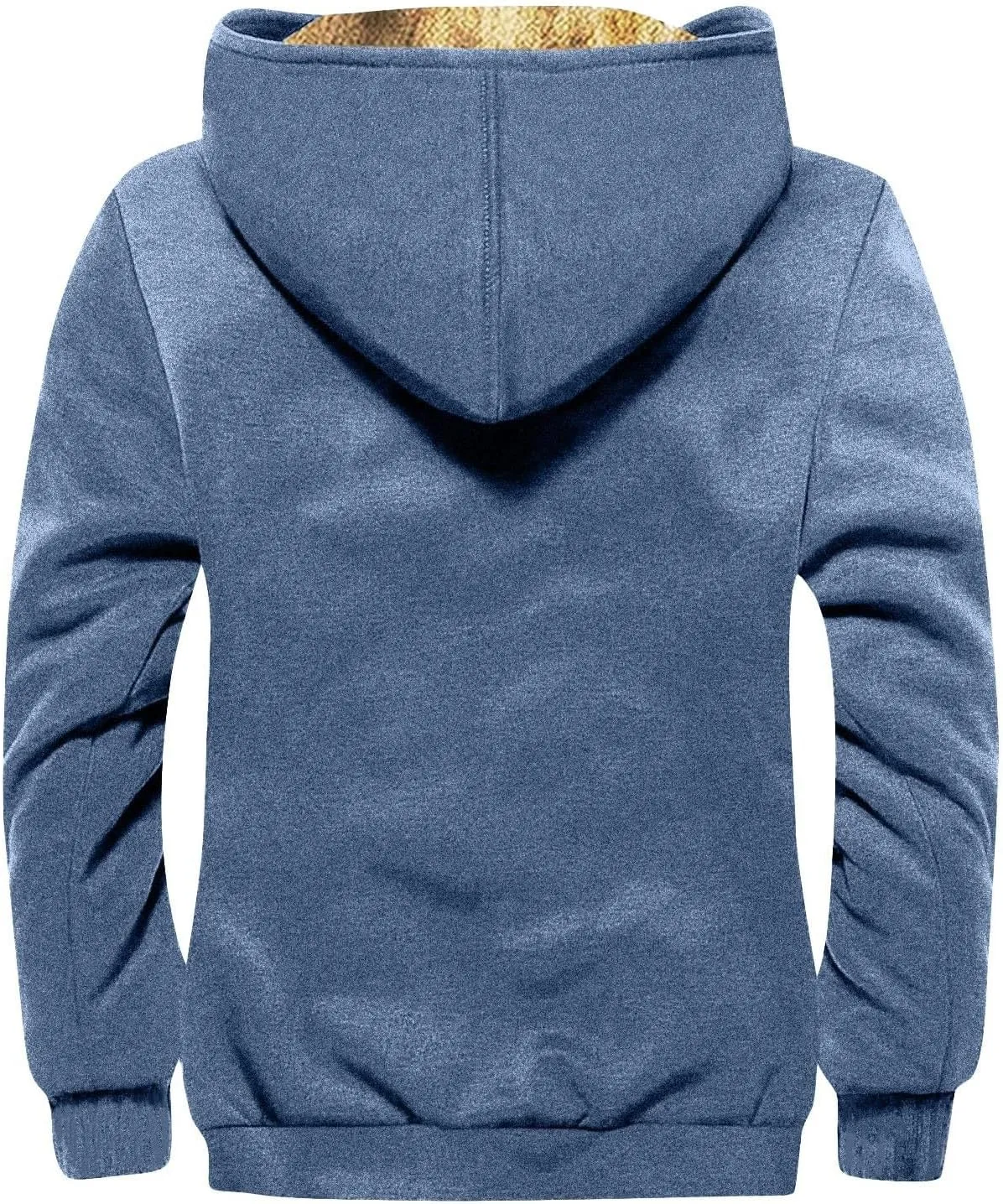 Winter Jackets for Men Fleece Sherpa Lined Warm Coat Jacket Heavyweight Sweatshirt Zip Up Sweatshirt Hoodie with Pockets
