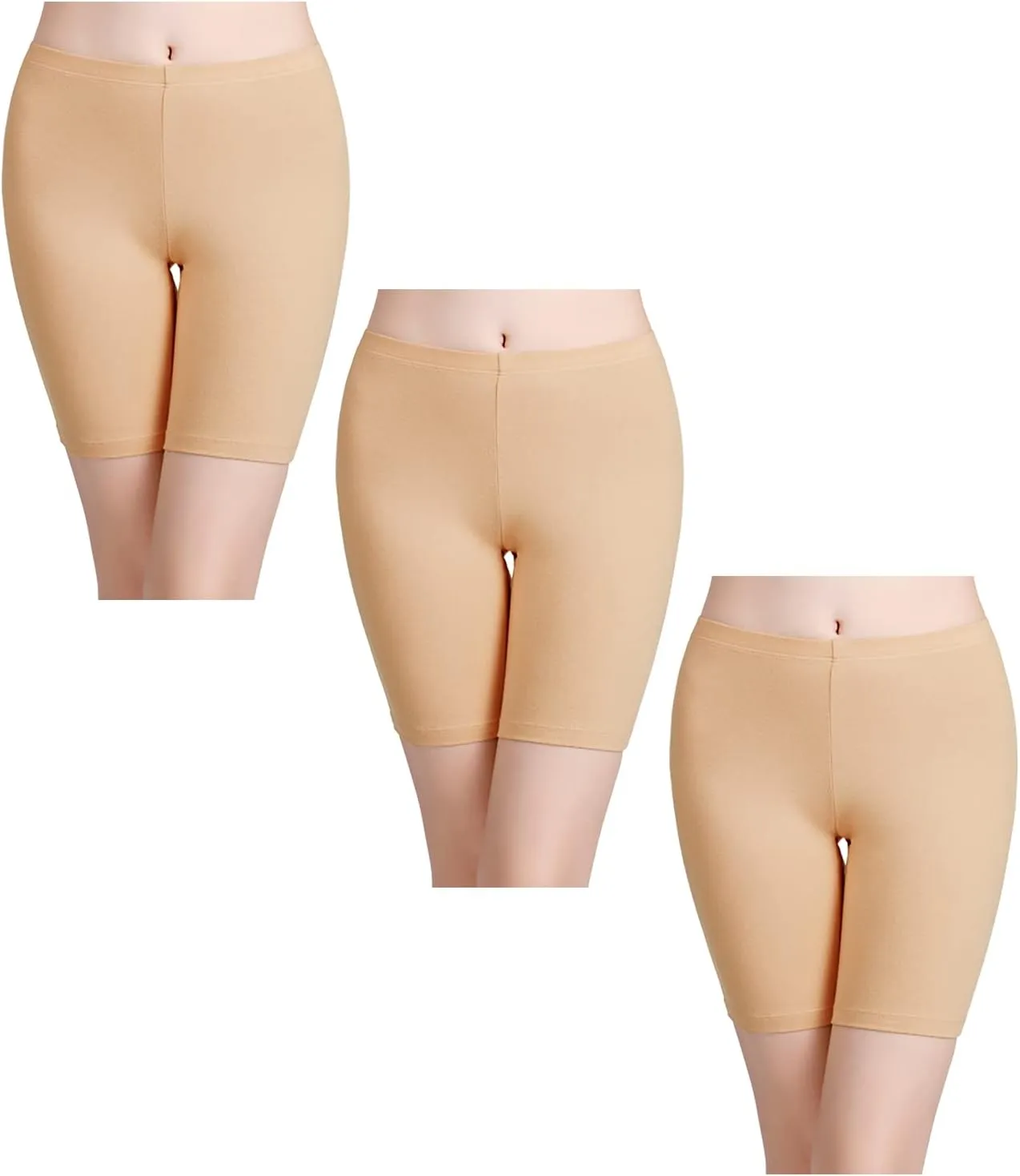 wirarpa Women's Anti Chafing Cotton Underwear Boy Shorts Long Leg Boyshorts Panties 3 Pack