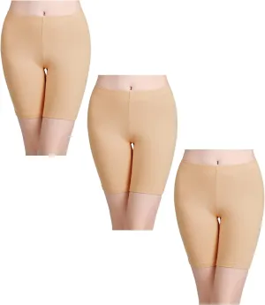 wirarpa Women's Anti Chafing Cotton Underwear Boy Shorts Long Leg Boyshorts Panties 3 Pack