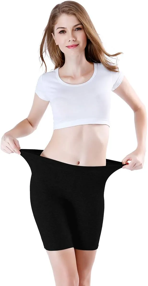 wirarpa Women's Anti Chafing Cotton Underwear Boy Shorts Long Leg Boyshorts Panties 3 Pack