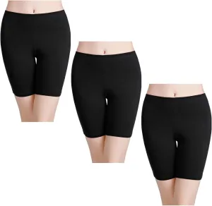 wirarpa Women's Anti Chafing Cotton Underwear Boy Shorts Long Leg Boyshorts Panties 3 Pack