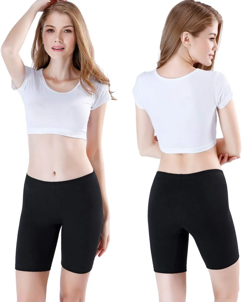 wirarpa Women's Anti Chafing Cotton Underwear Boy Shorts Long Leg Boyshorts Panties 3 Pack