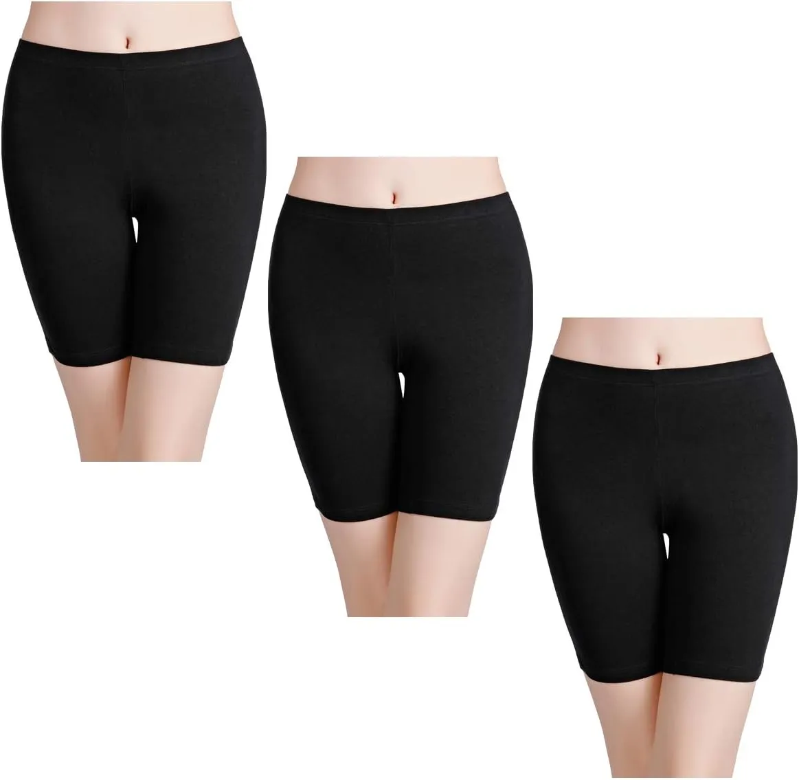 wirarpa Women's Anti Chafing Cotton Underwear Boy Shorts Long Leg Boyshorts Panties 3 Pack