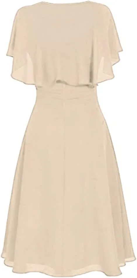 Women Formal Wedding Bridesmaid Dress Plus Size High-Waist Party Ball Prom Gown Cocktail Dresses