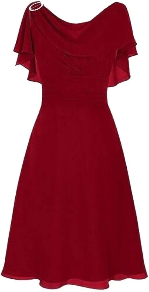 Women Formal Wedding Bridesmaid Dress Plus Size High-Waist Party Ball Prom Gown Cocktail Dresses