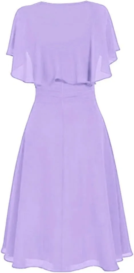 Women Formal Wedding Bridesmaid Dress Plus Size High-Waist Party Ball Prom Gown Cocktail Dresses