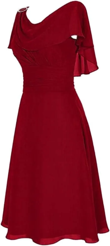 Women Formal Wedding Bridesmaid Dress Plus Size High-Waist Party Ball Prom Gown Cocktail Dresses