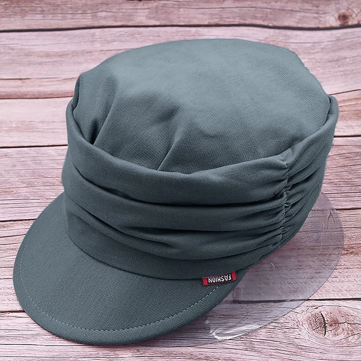 Women Soft-Brimmed Pleated Cap Soft Breathable Cozy Stretchy Baseball Caps Flat Top Caps