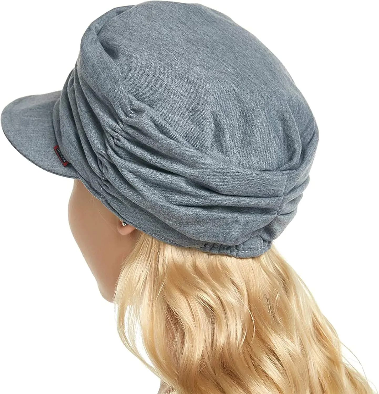 Women Soft-Brimmed Pleated Cap Soft Breathable Cozy Stretchy Baseball Caps Flat Top Caps