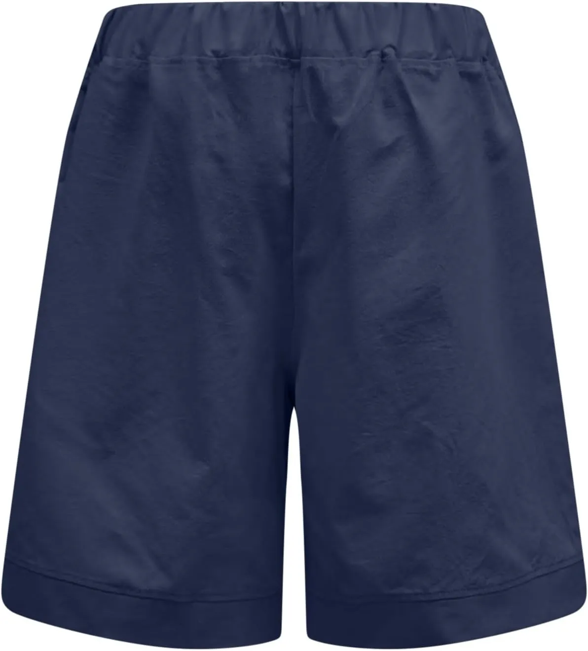 Womens Bermuda Shorts with Pockets Elastic Waist Cotton Linen Pant Casual Beach Holiday Vacation Bottoms Summer Shorts