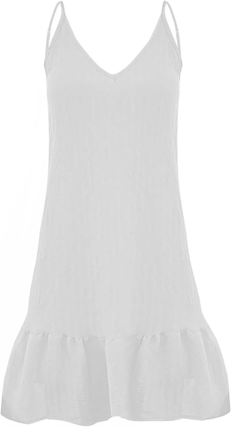 Womens Dress Swimsuit Coverup 2025 Vacation Beach Cover Ups Spaghetti Straps Bathing Suit Cover Up Sundress
