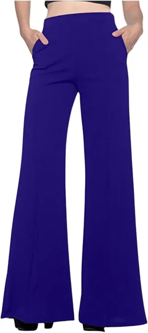 Women's Fleece Lined Pants Winter Athletic Hiking Jeans with Pockets Barrel Pants Elastic Waist