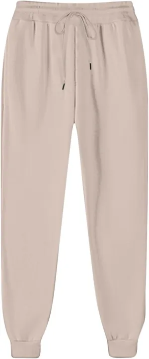 Women's Joggers Fleece Lined Sweatpants Warm Winter Pants High Waisted Casual Pants Comfy Lounge Pants with Pockets