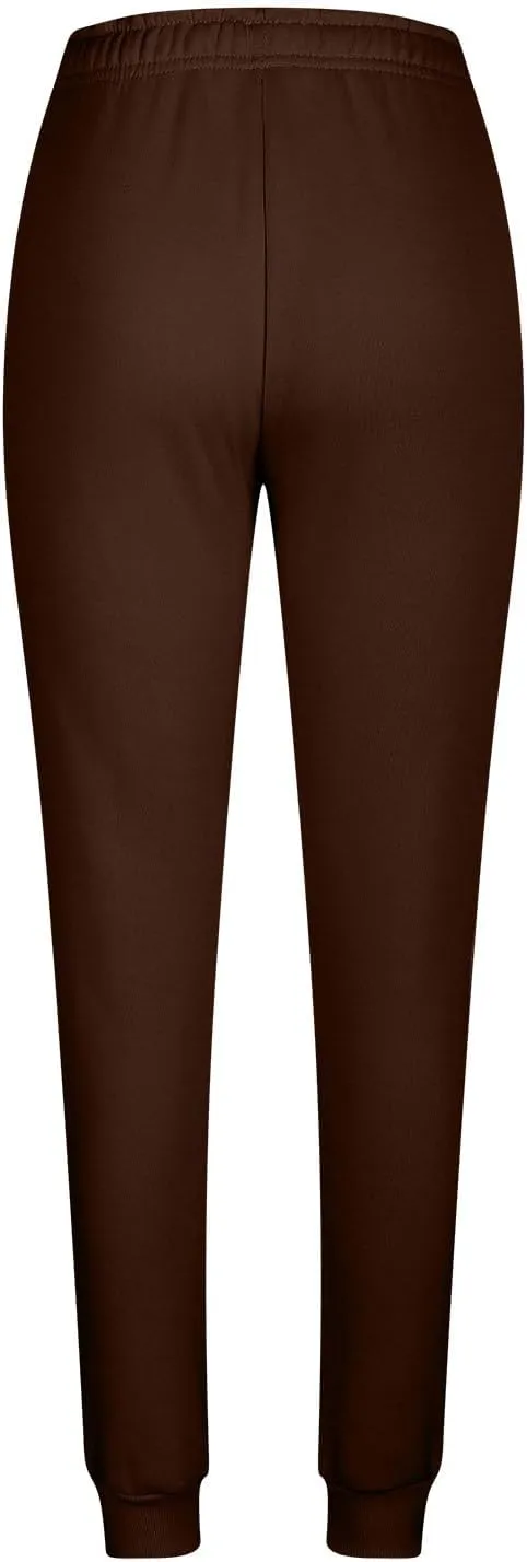 Women's Joggers Fleece Lined Sweatpants Warm Winter Pants High Waisted Casual Pants Comfy Lounge Pants with Pockets