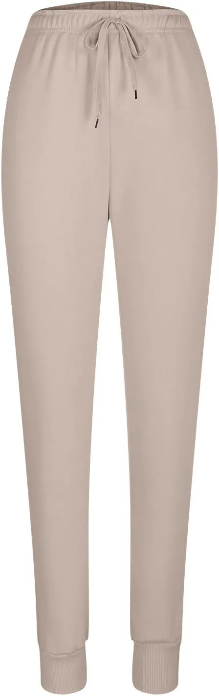 Women's Joggers Fleece Lined Sweatpants Warm Winter Pants High Waisted Casual Pants Comfy Lounge Pants with Pockets