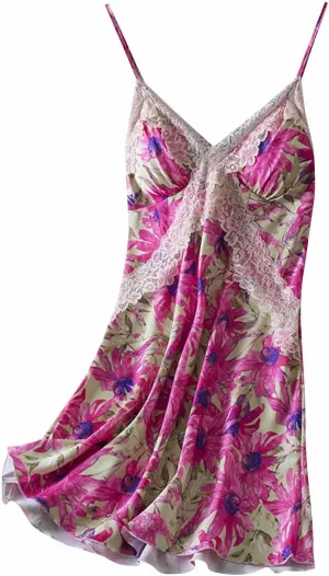 Women's Sleepwear Basic Camisole Lounge Dress Sexy Sleeveless Nightgowns with Built in Bra Summer Sleepwear
