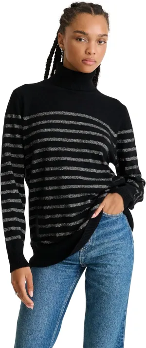 Women's Soft Lurex Stripe Sweater