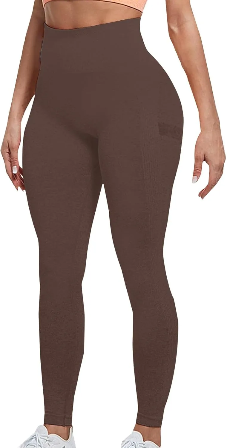 Women's Sports Leggings High Waist Belly Yoga Pants Slim Butt Lifting Shapewear Seamless Workout Gym Fitness Tights