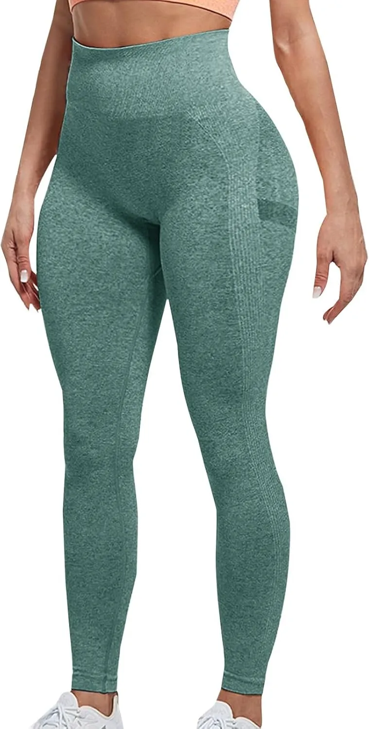 Women's Sports Leggings High Waist Belly Yoga Pants Slim Butt Lifting Shapewear Seamless Workout Gym Fitness Tights
